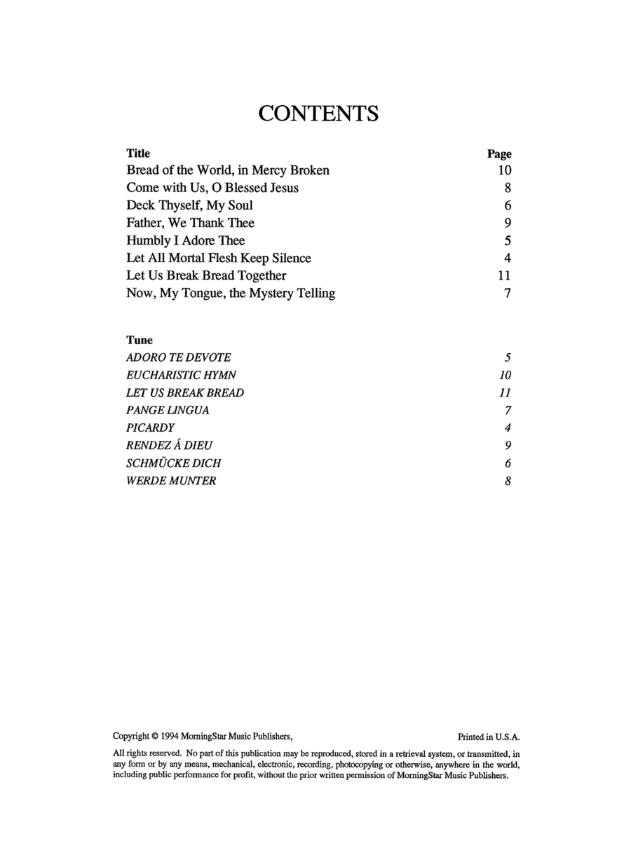 Communion Music for Manuals, Set 1 Organ scores gallery preview page 1