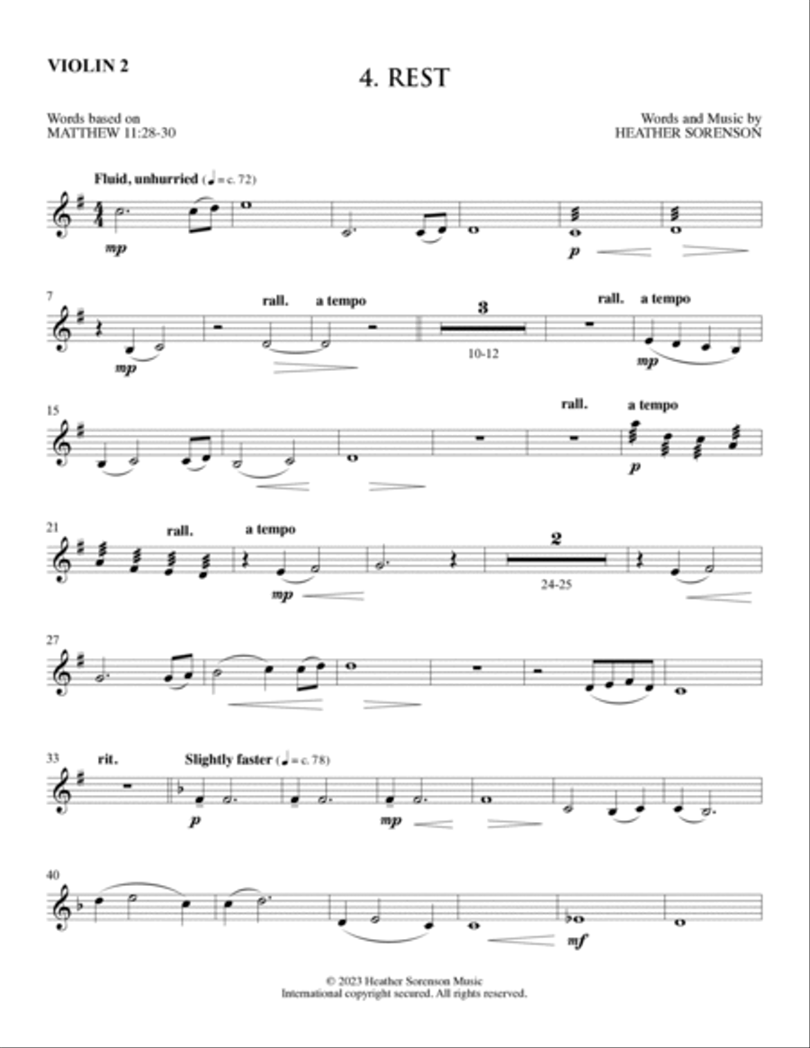 These Ancient Words - Violin 2 Choir scores gallery preview page 8