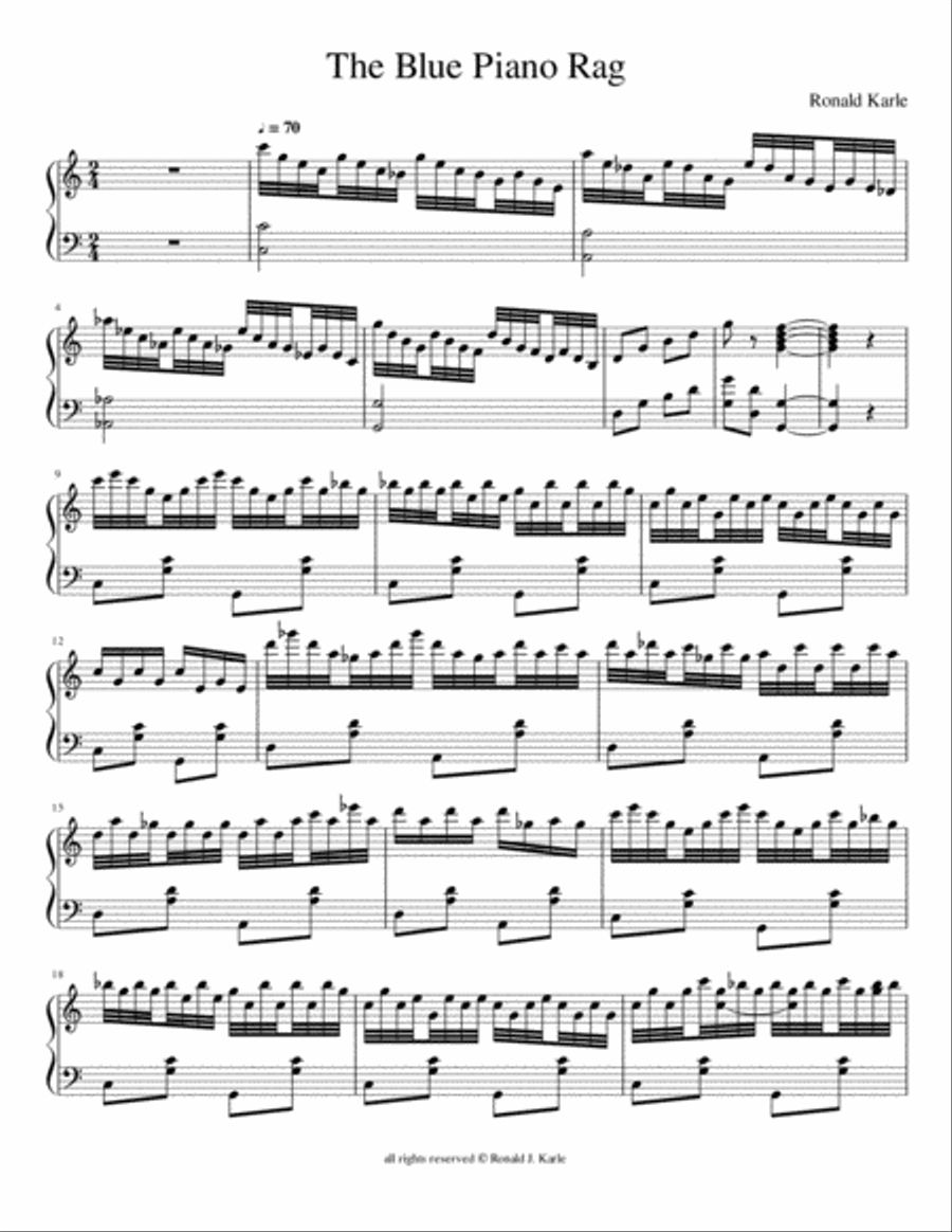 The Blue Piano Rag The Blue Piano Rag Piano Method scores gallery preview page 2
