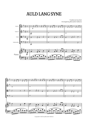 Auld Lang Syne • New Year's Anthem | String Quartet & Piano Accompaniment sheet music