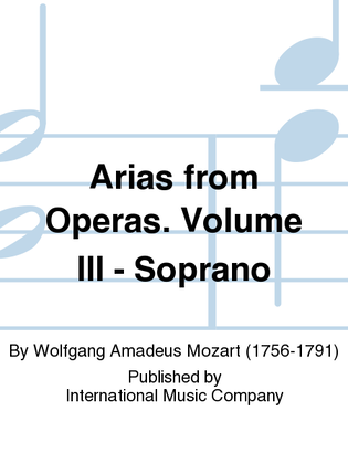 Book cover for Mozart Volume III - Soprano
