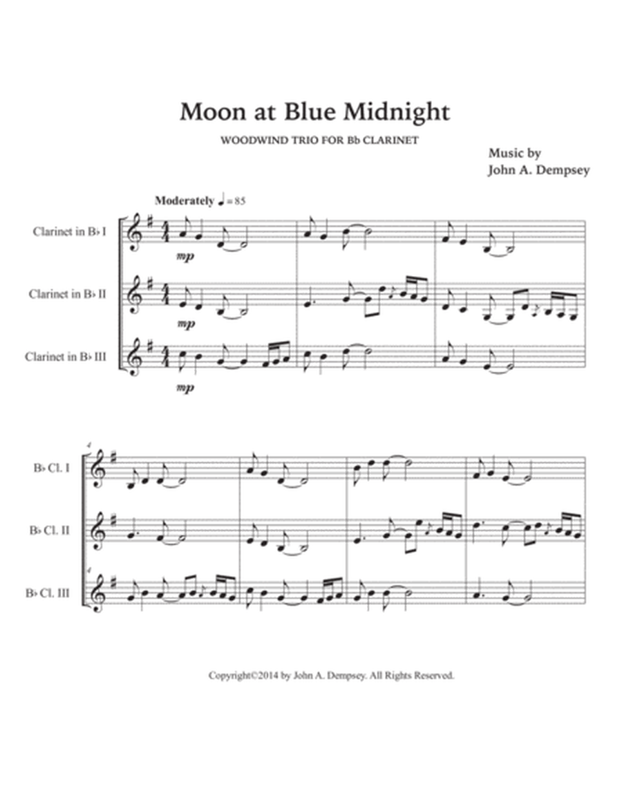 Moon at Blue Midnight (Clarinet Trio) image number null