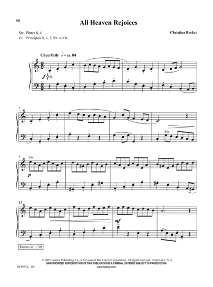 Easy Organ Library, Vol. 60 Organ Solo scores gallery preview page 23