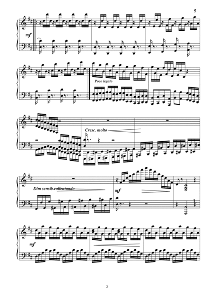 Two Preludes for piano - CS018 4-Part scores gallery preview page 5