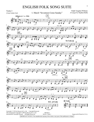 English Folk Song Suite - Violin 3 (Viola T.C.)