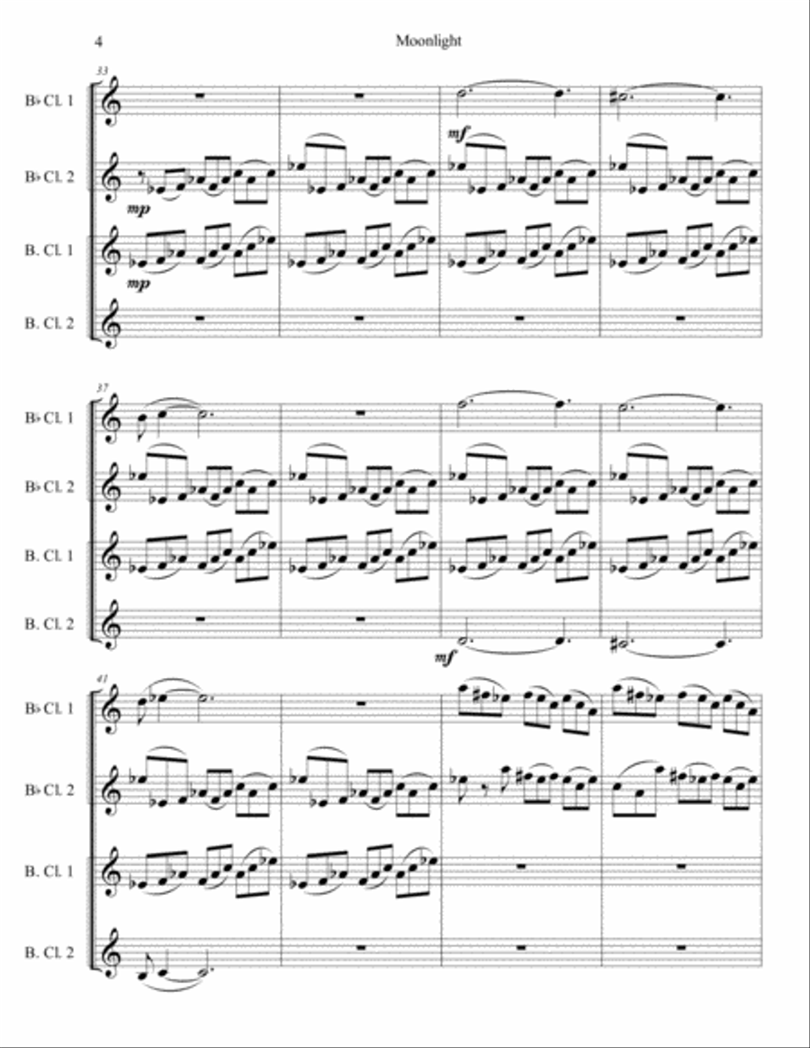 Moonlight (Waxing) Moonlight (Waxing) Woodwind Quartet scores gallery preview page 4