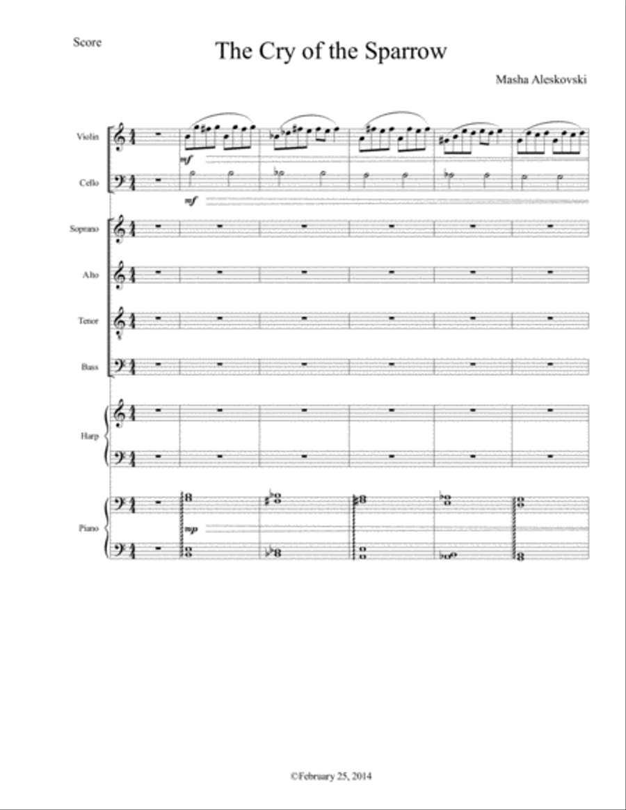 The Cry of The Wolves The Cry of The Wolves Small Ensemble scores gallery preview page 1