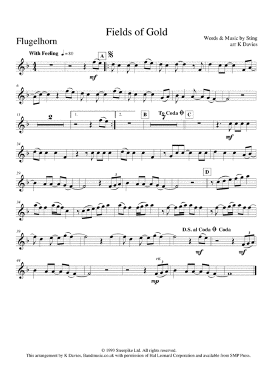 Fields Of Gold Small Ensemble scores gallery preview page 2