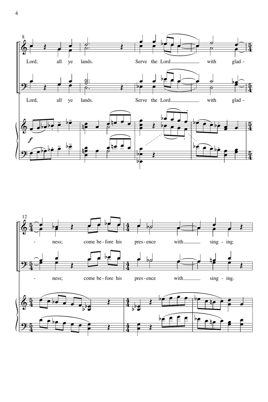 Make a Joyful Noise 4-Part scores gallery preview page 4