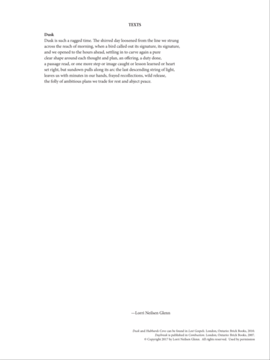 Dusk Soprano Voice scores gallery preview page 1