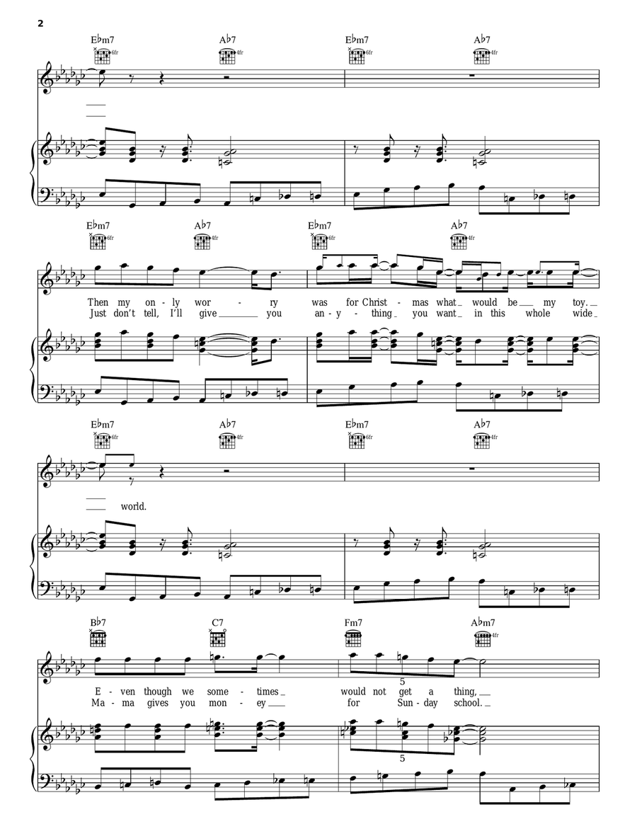 I Wish Piano, Vocal, Guitar scores gallery preview page 2