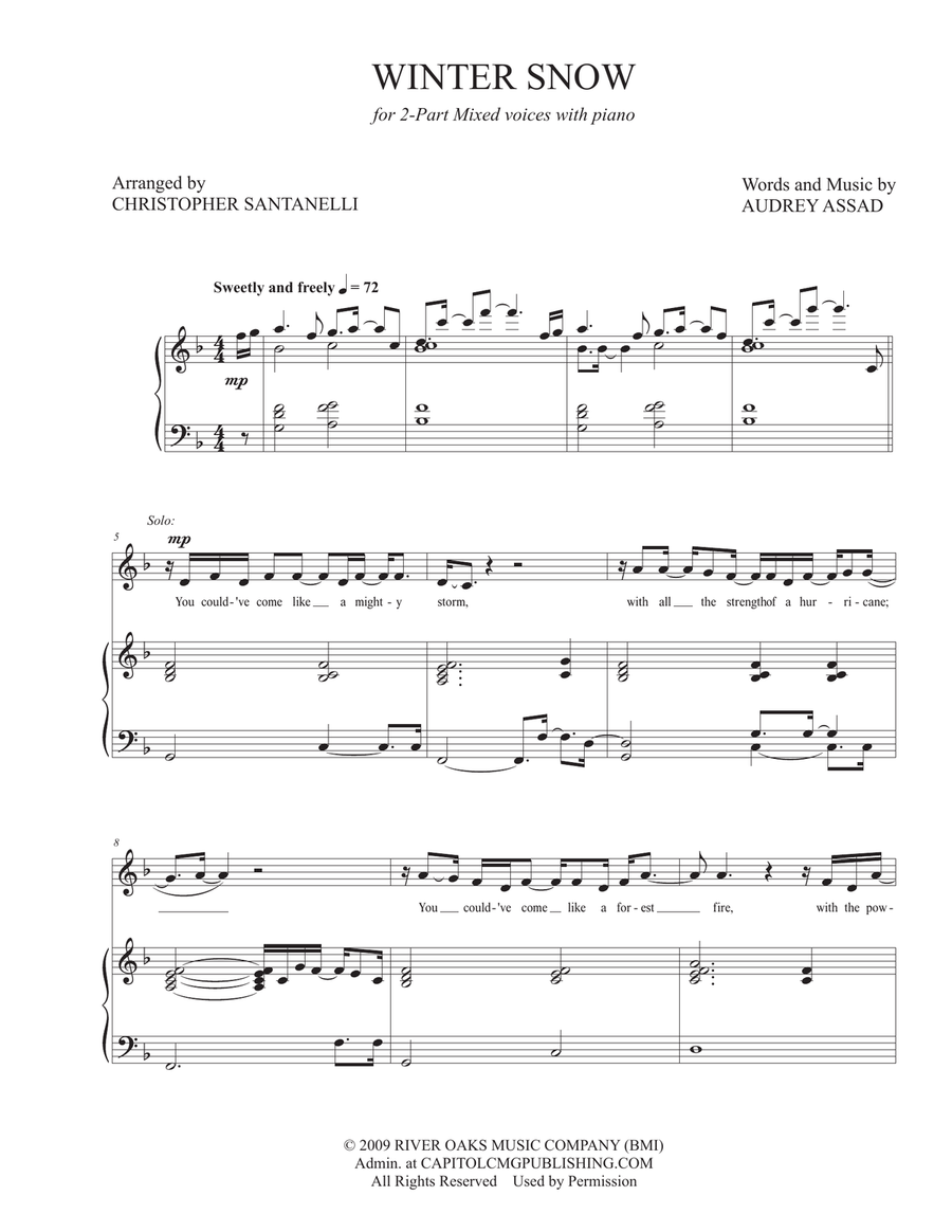 Winter Snow Choir scores gallery preview page 1