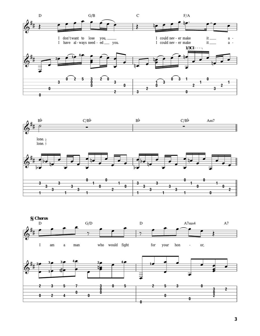 Glory Of Love Acoustic Guitar scores gallery preview page 3
