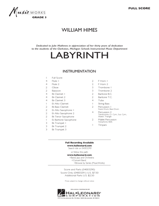 Book cover for Labyrinth - Conductor Score (Full Score)
