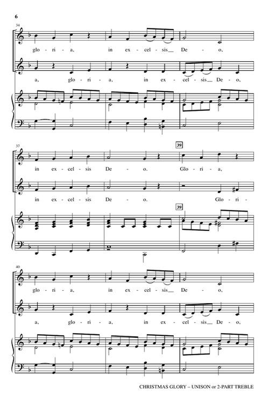 Christmas Glory Unison Choir scores gallery preview page 5