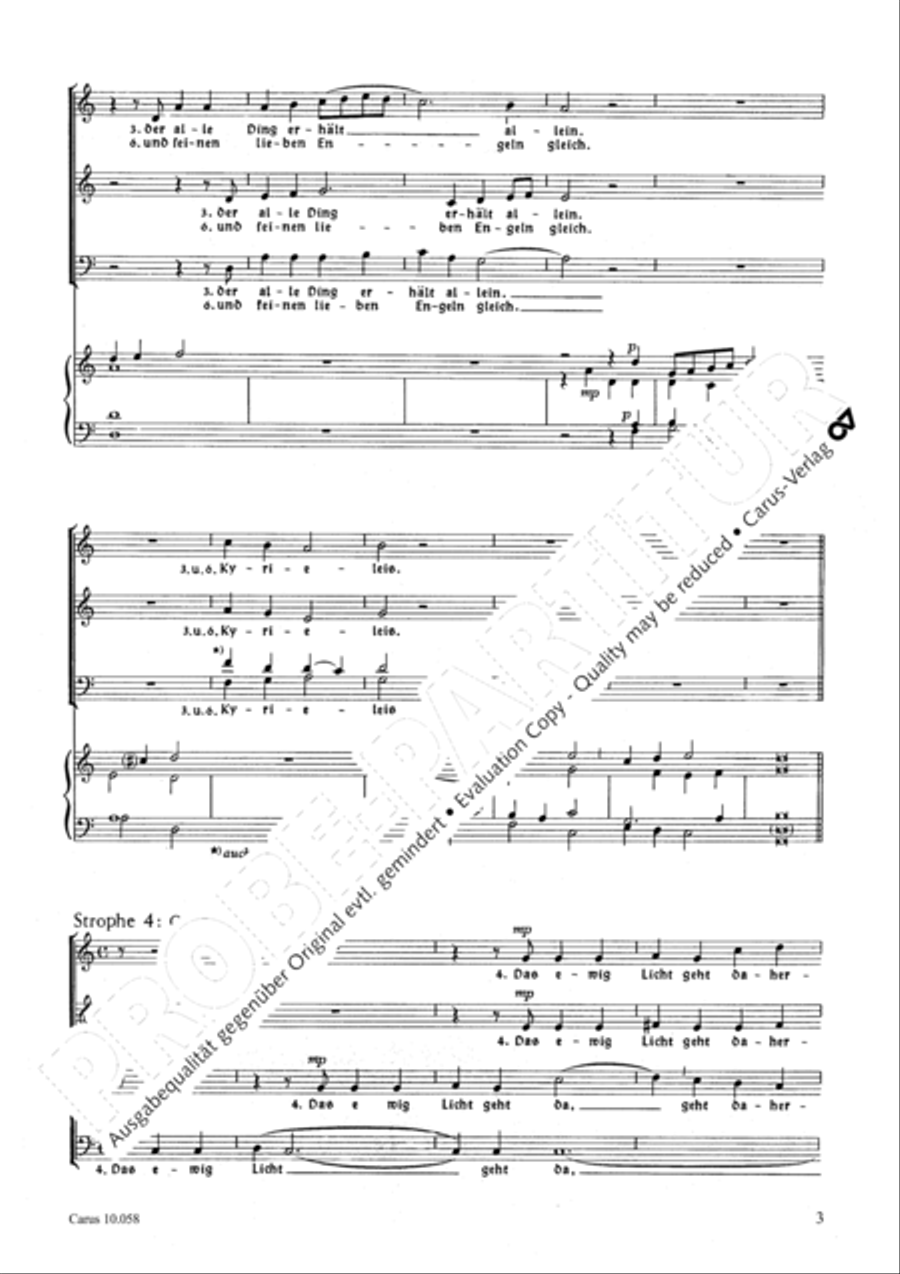 All praise to you, Lord Jesus Christ (Gelobet seist du, Jesu Christ) 4-Part scores gallery preview page 4