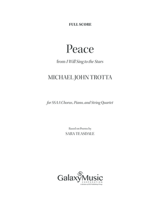 Book cover for Peace from I Will Sing to the Stars (Downloadable Full Score)