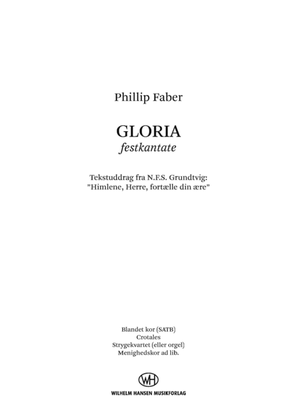 Book cover for Gloria (Score)