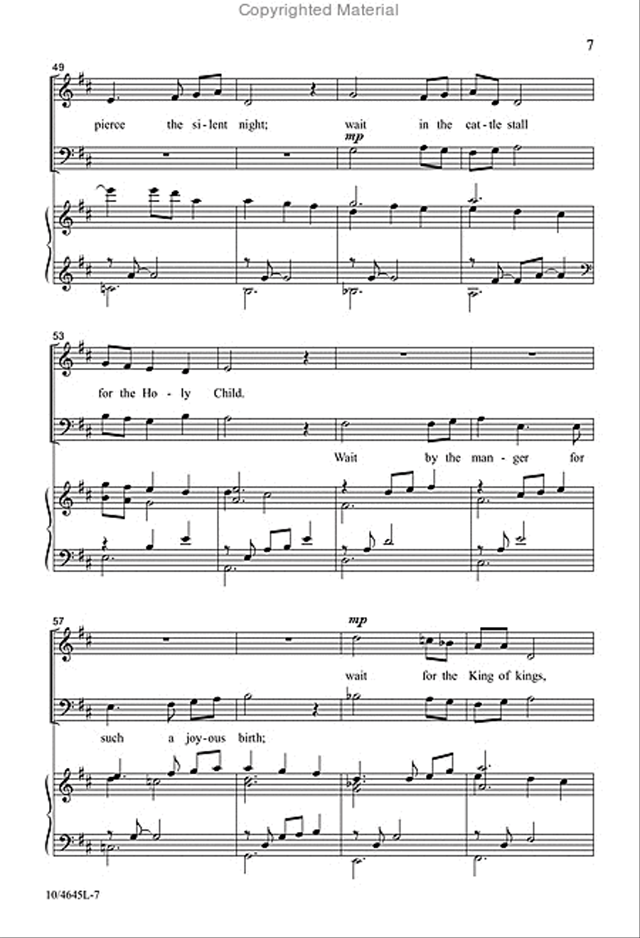 Waiting for Bethlehem’s Light 4-Part scores gallery preview page 7