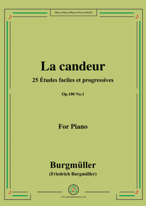 Burgmüller-25 Études faciles et progressives, Op.100 No.1,La candeur