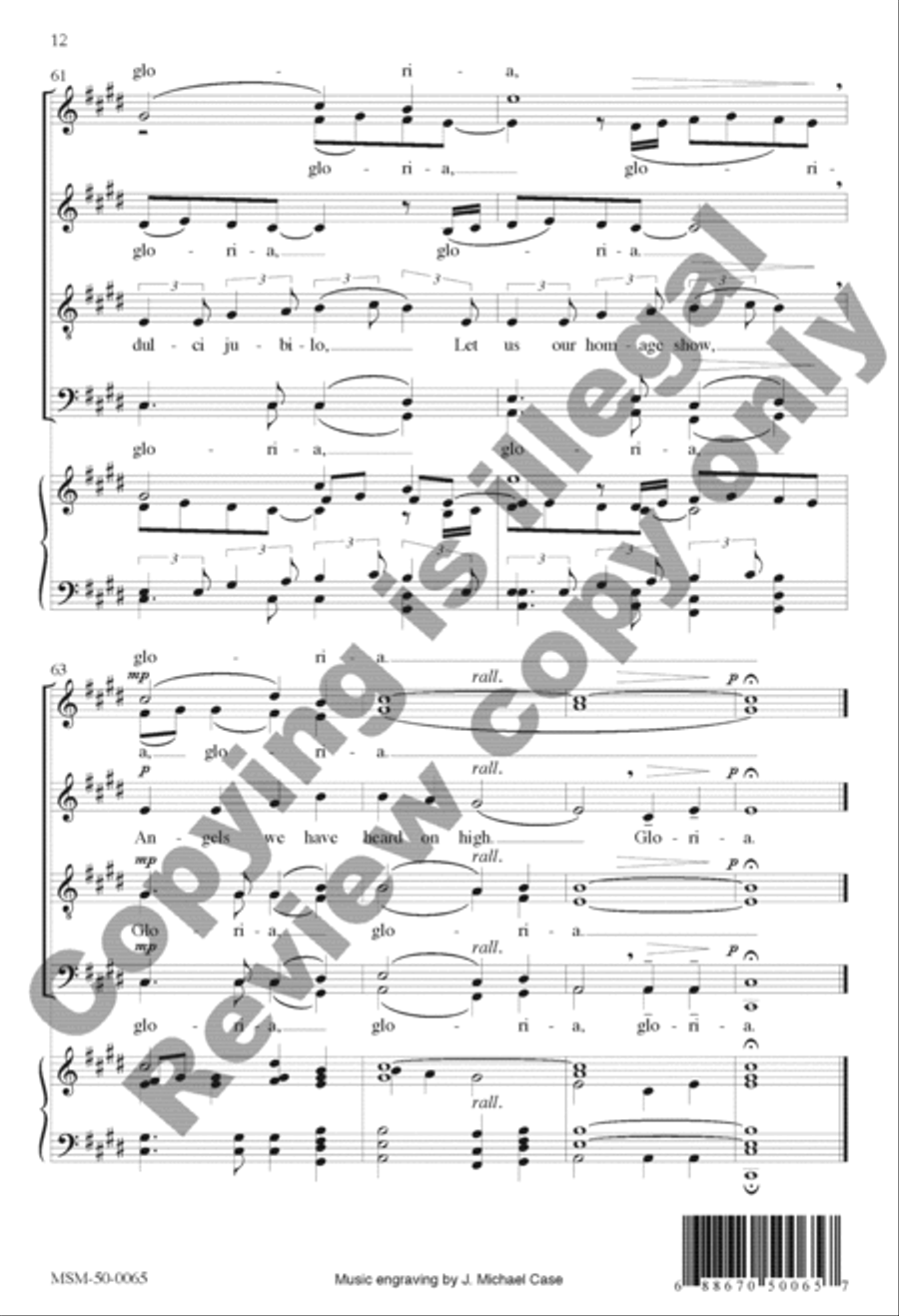 Angels We Have Heard on High Divisi scores gallery preview page 12
