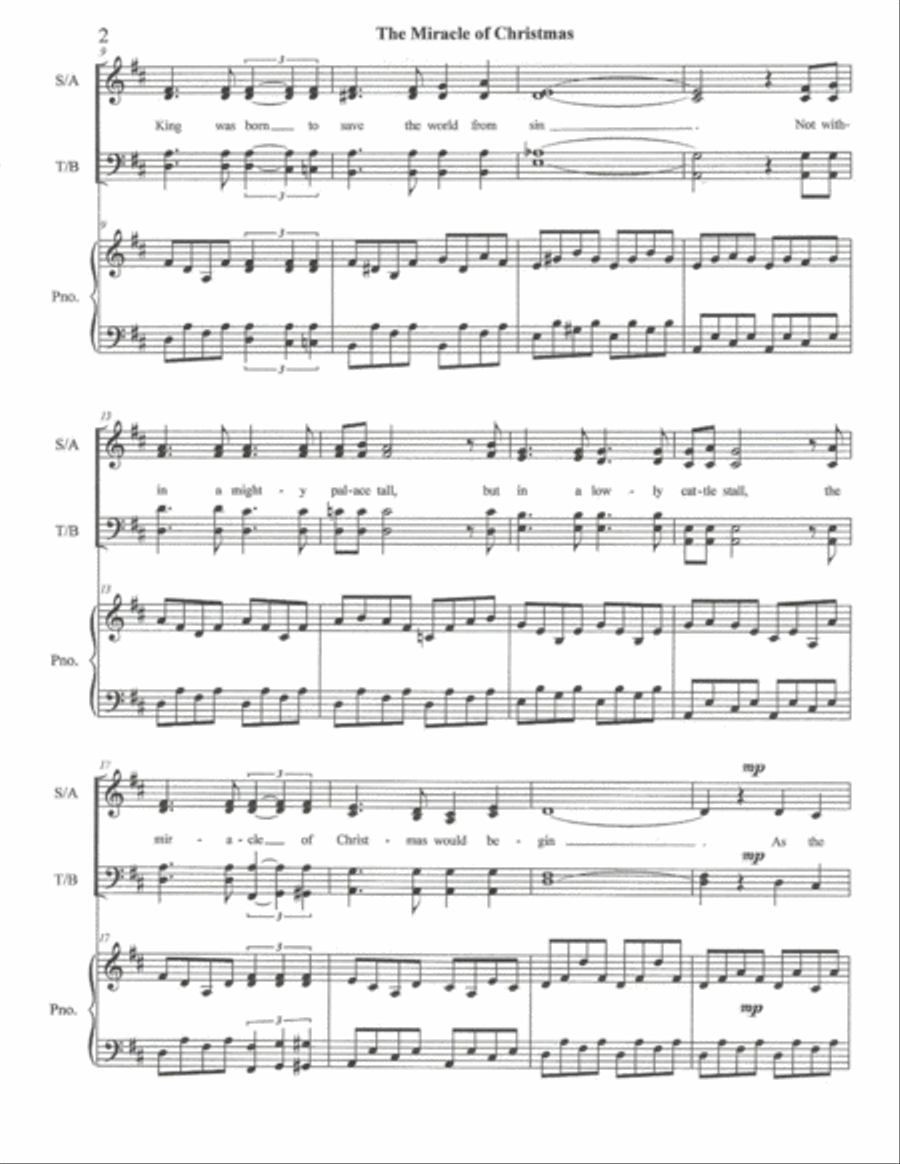 The Miracle of Christmas The Miracle of Christmas 4-Part scores gallery preview page 2