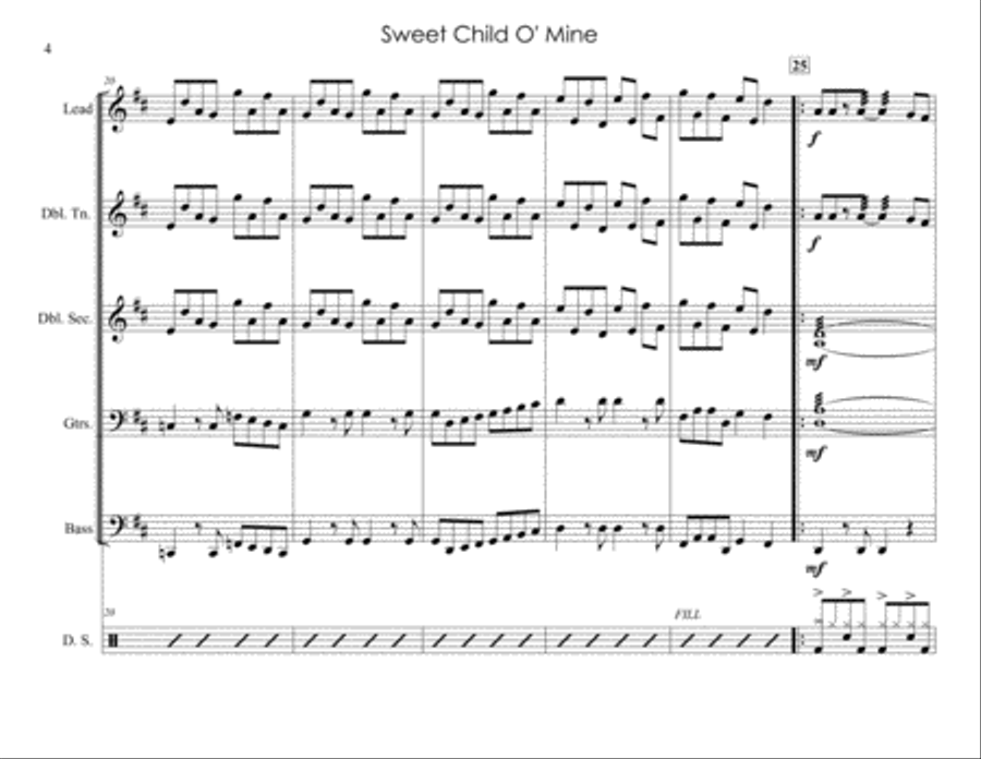 Sweet Child O' Mine Sweet Child O' Mine Steel Drum Band scores gallery preview page 4