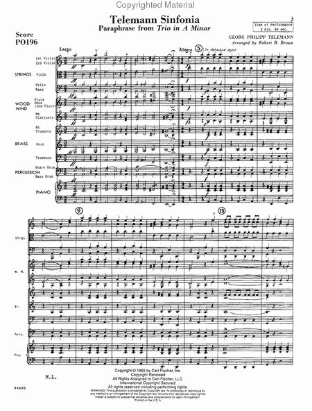 Telemann Sinfonia - Paraphrase from Trio in A Minor