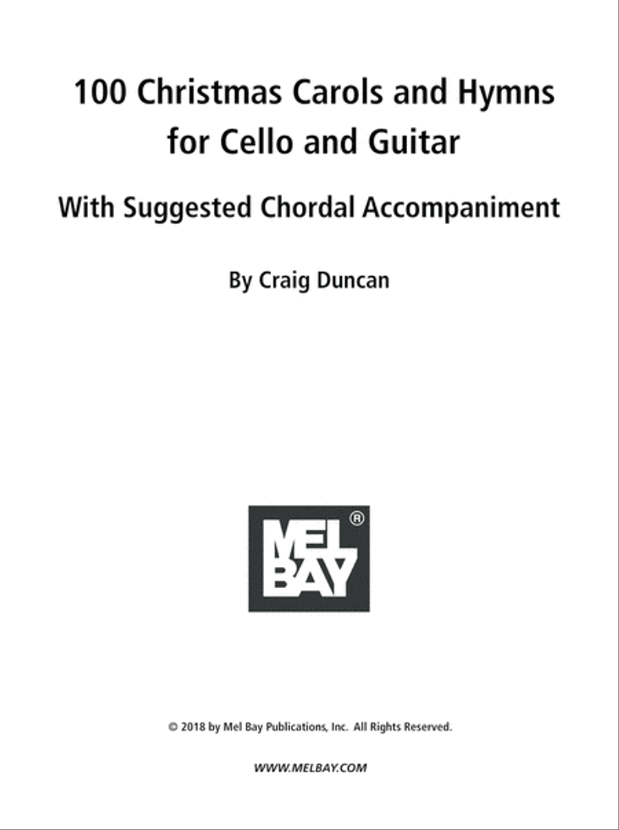 100 Christmas Carols and Hymns for Cello and Guitar Cello scores gallery preview page 2