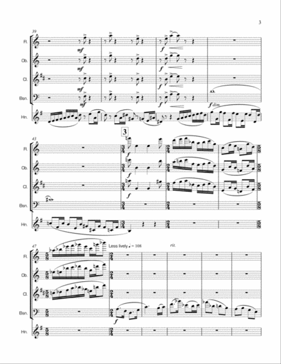 Miniatures for Woodwind Quintet, Op. 7 Woodwind Quintet scores gallery preview page 3