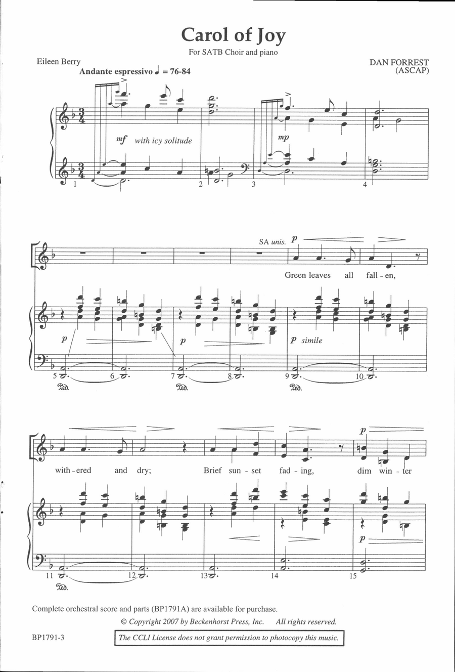 Carol of Joy 4-Part scores gallery preview page 2