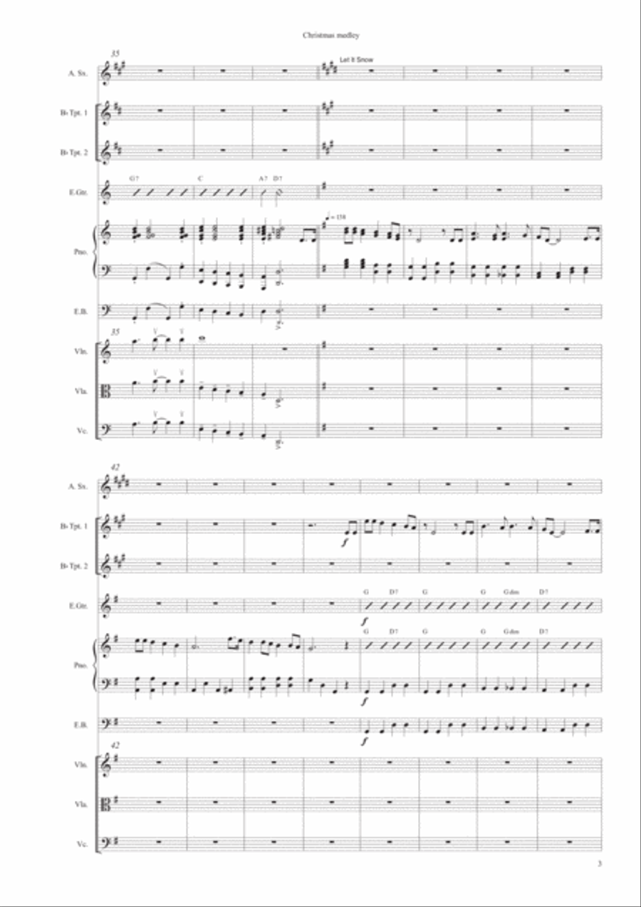 Christmas Medley Christmas Medley Alto Saxophone scores gallery preview page 4