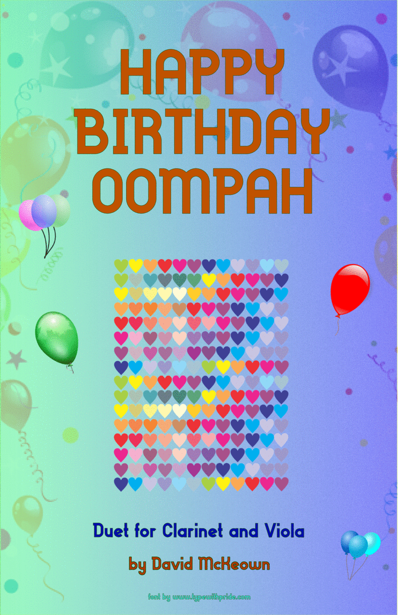 Happy Birthday Oompah, for Clarinet and Viola Duet