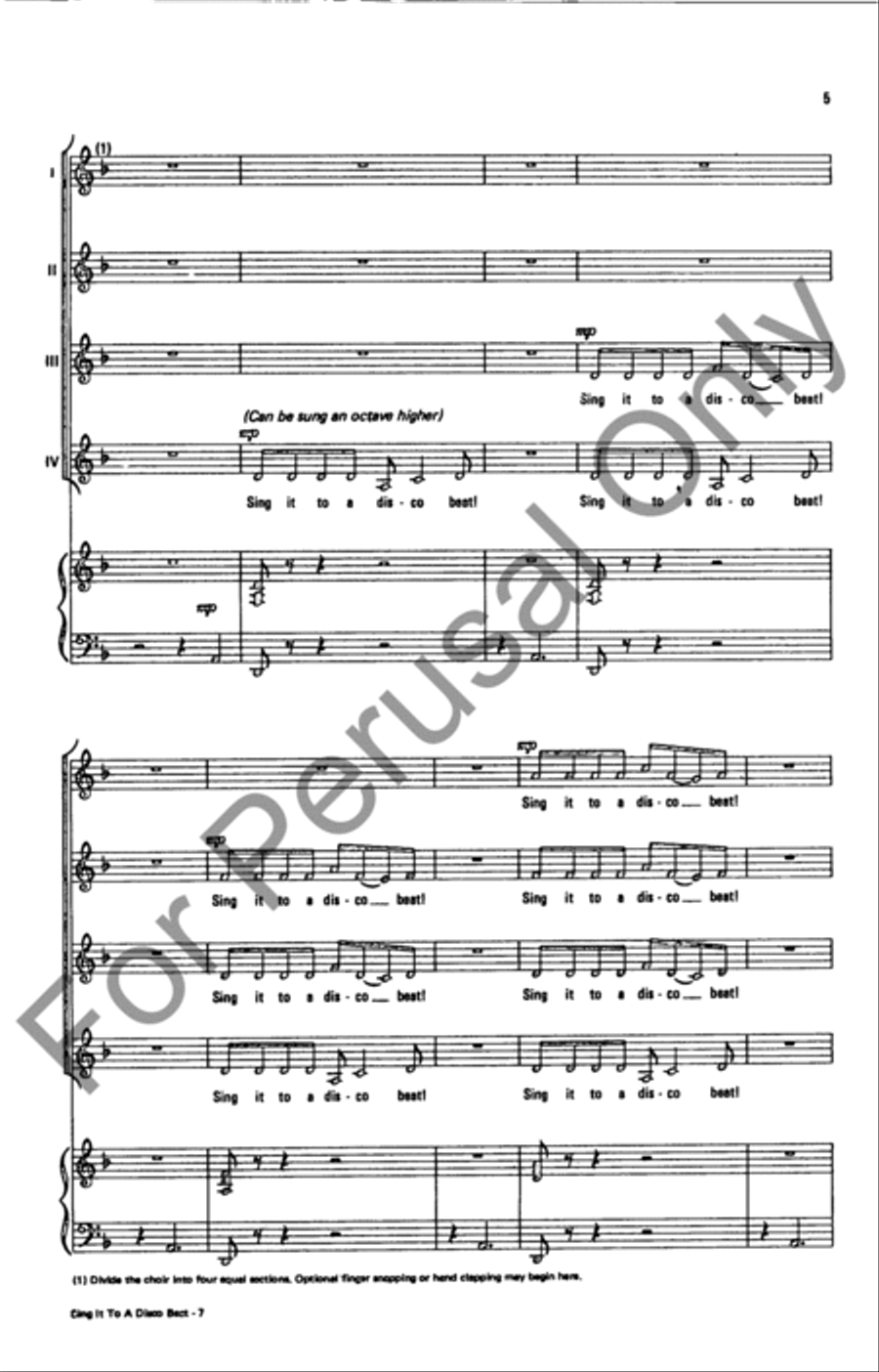 Sing It To A Disco Beat Sing It To A Disco Beat SA scores gallery preview page 5