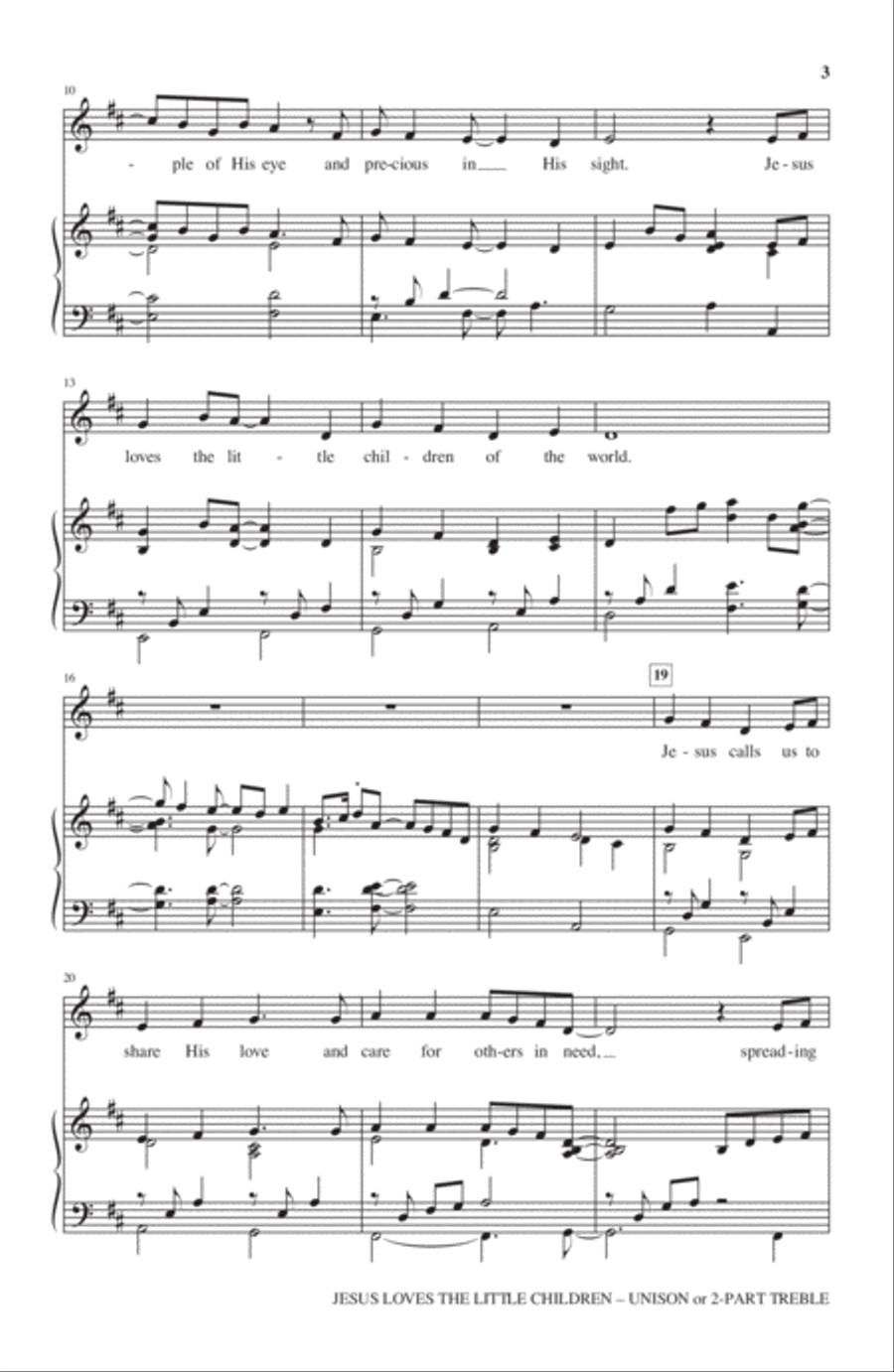 Jesus Loves The Little Children Children's Choir scores gallery preview page 2