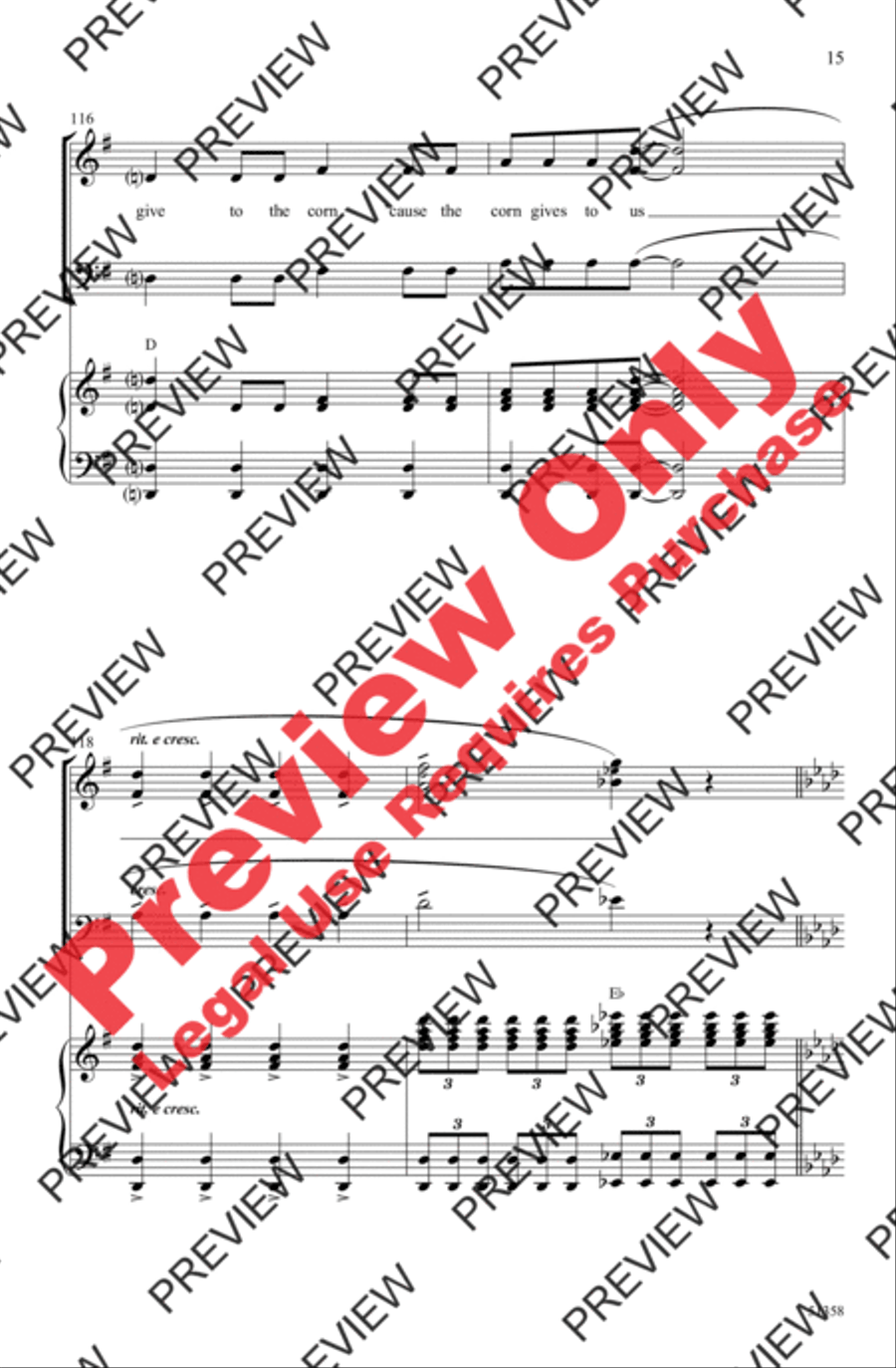 Corn 3-Part scores gallery preview page 15