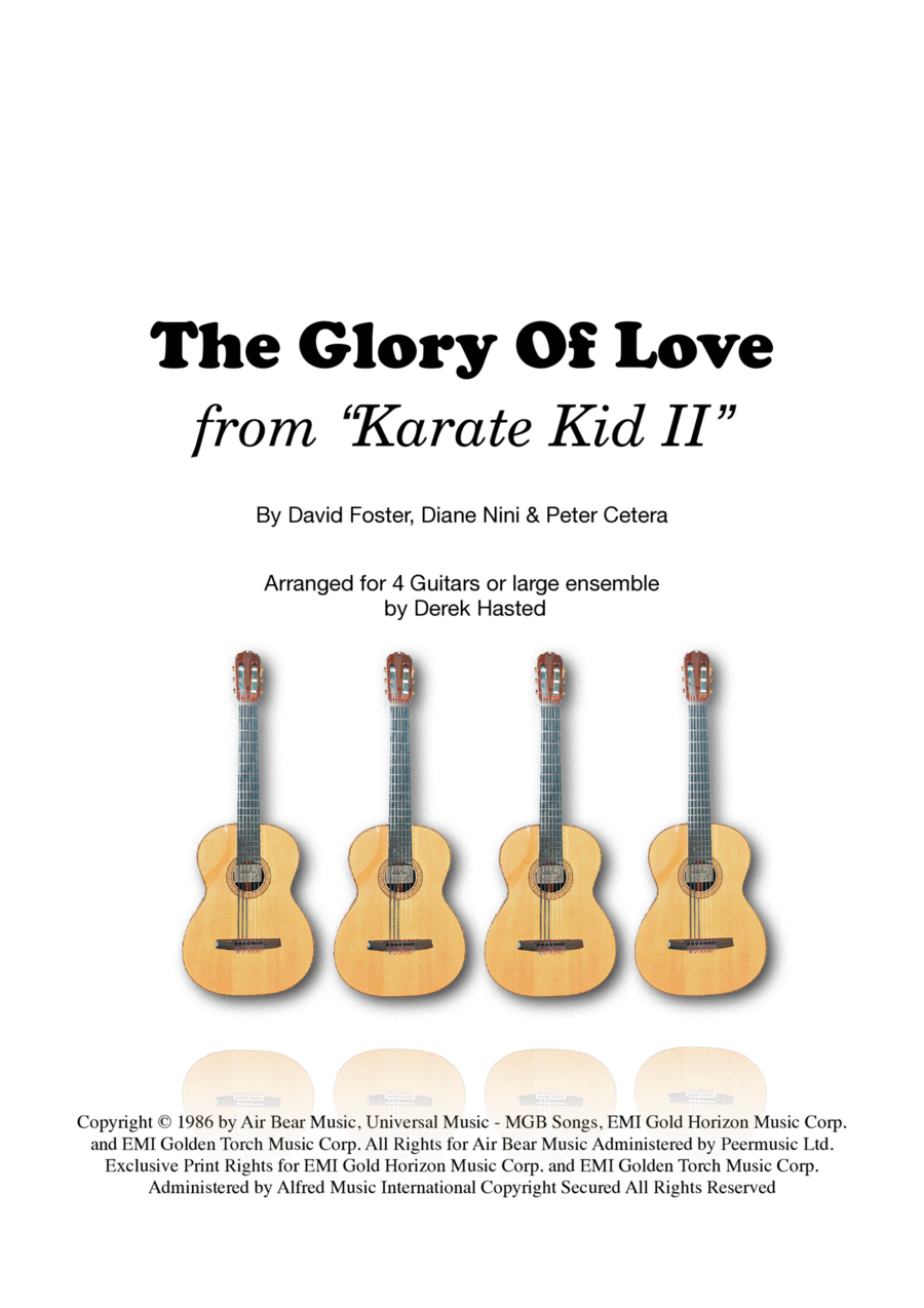Glory Of Love Guitar Ensemble scores gallery preview page 1