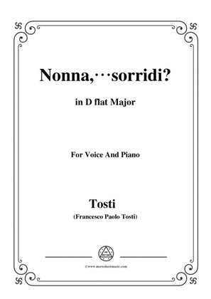 Tosti-Nonna,sorridi in D flat Major,for Voice and Piano
