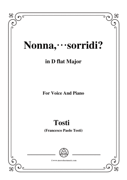 Tosti-Nonna,sorridi in D flat Major,for Voice and Piano image number null