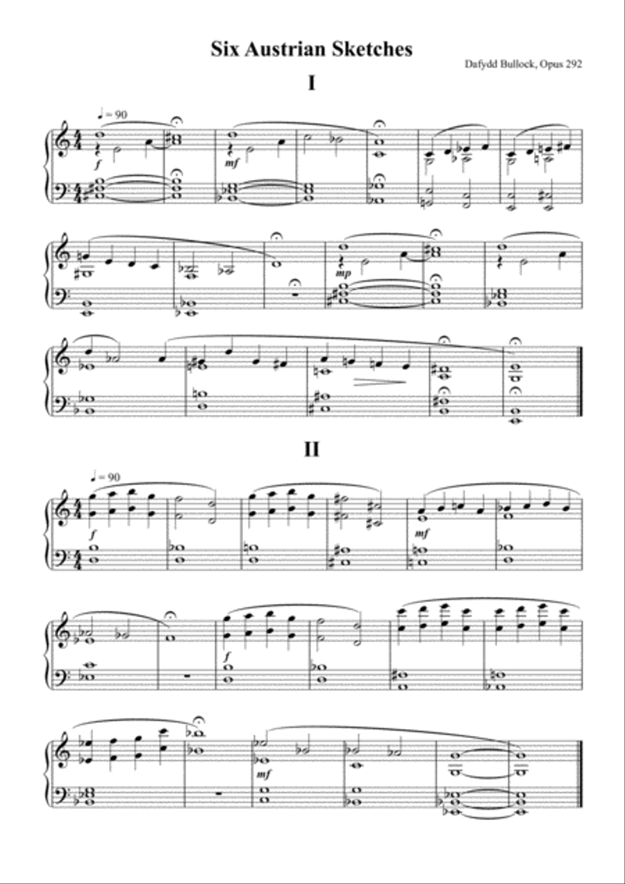 Six Austrian Sketches Six Austrian Sketches Piano Solo scores gallery preview page 3