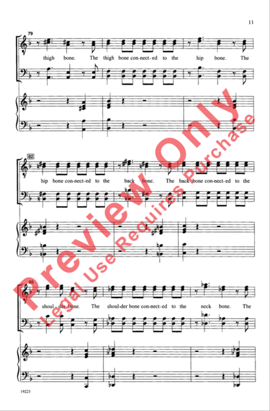 Dry Bones Dry Bones Men's Choir scores gallery preview page 11