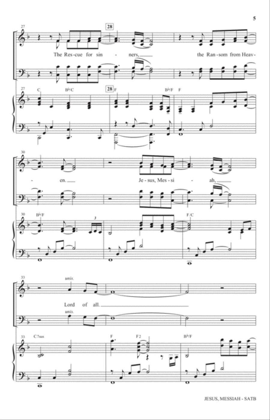 Jesus Messiah Jesus Messiah 4-Part scores gallery preview page 4