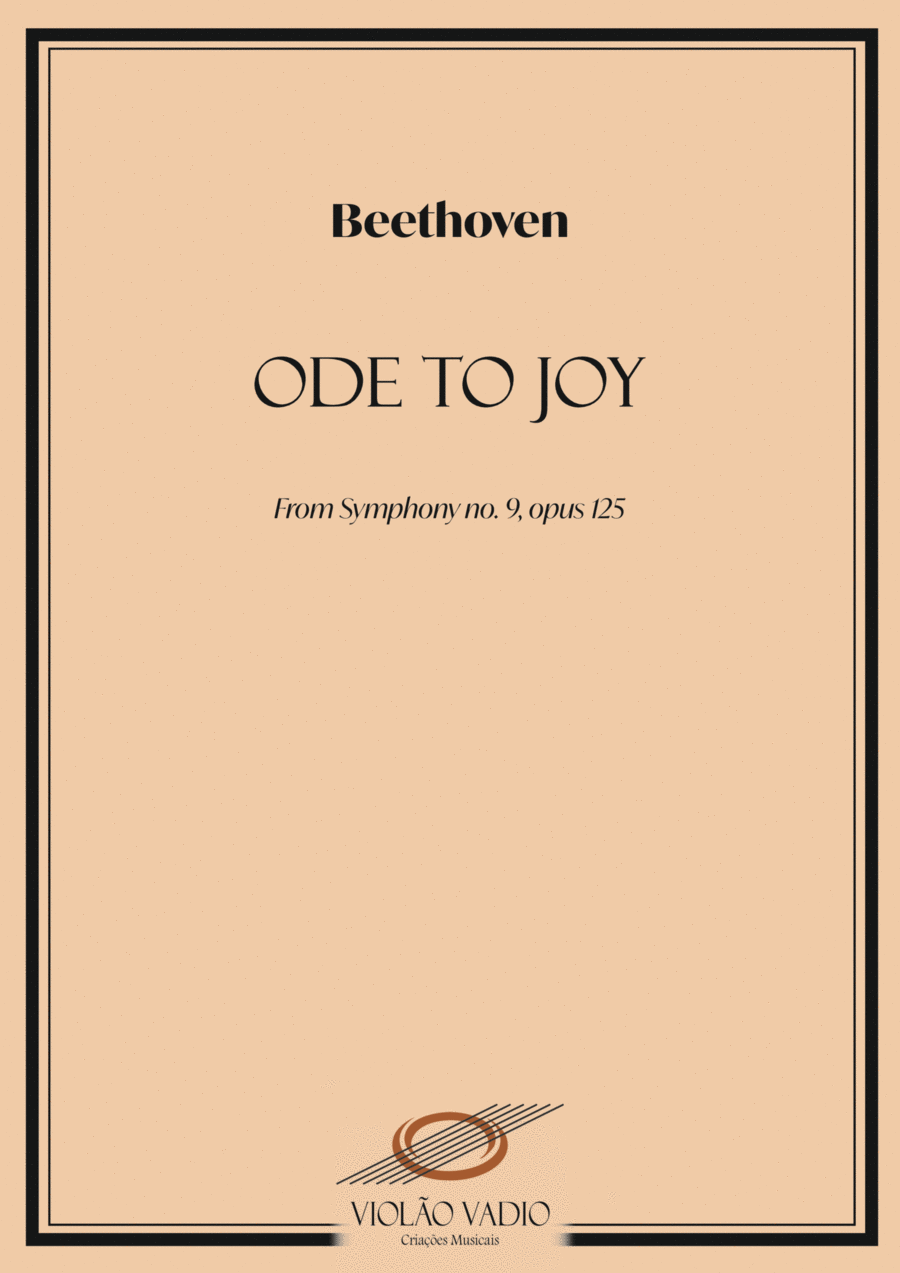 Ode To Joy (Guitar duo Jazz style) - Chords and Tabs Acoustic Guitar scores gallery preview page 1