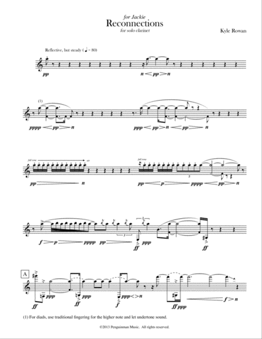 Reconnections Clarinet Solo scores gallery preview page 2