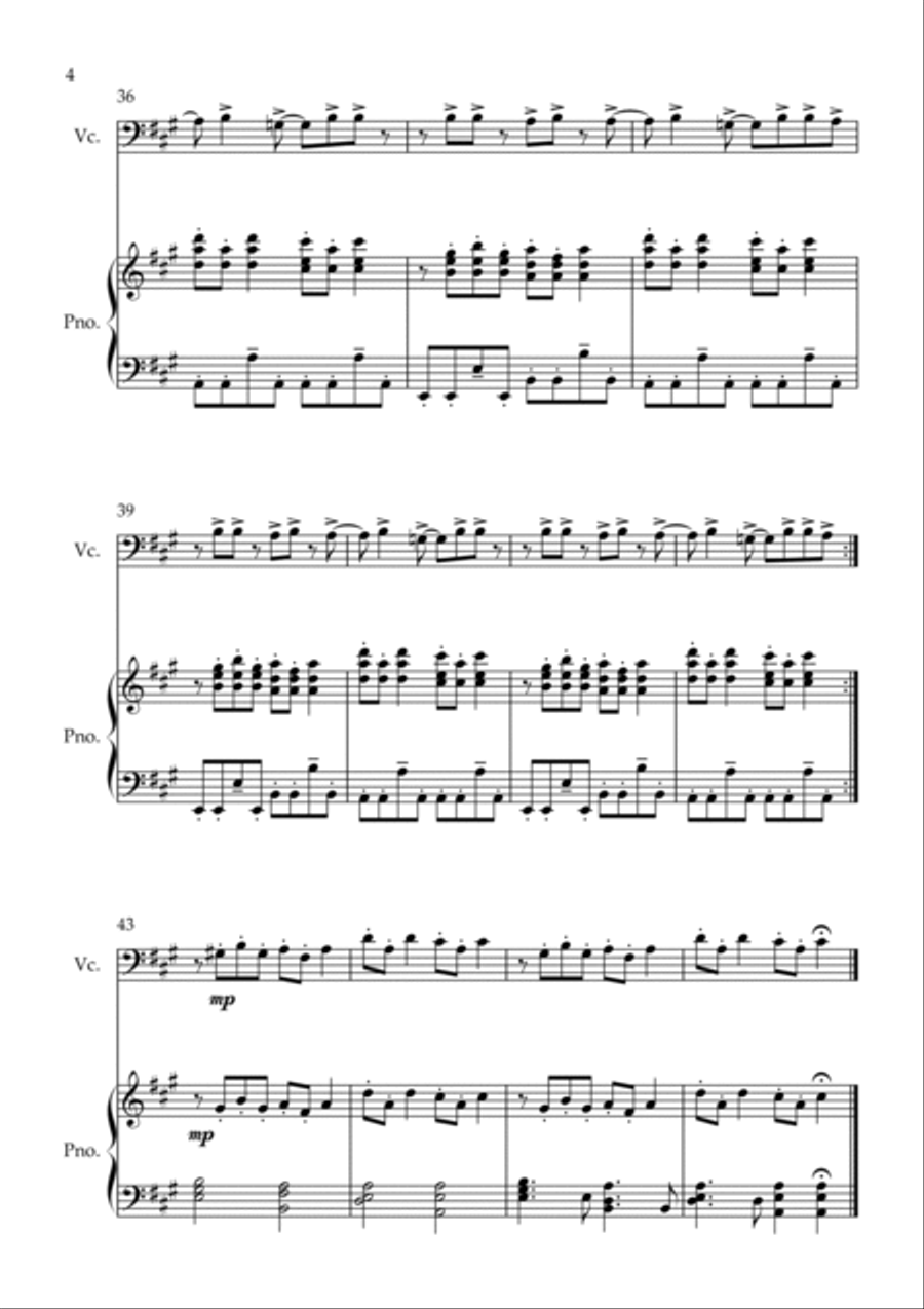 Bittersweet Symphony Piano scores gallery preview page 4
