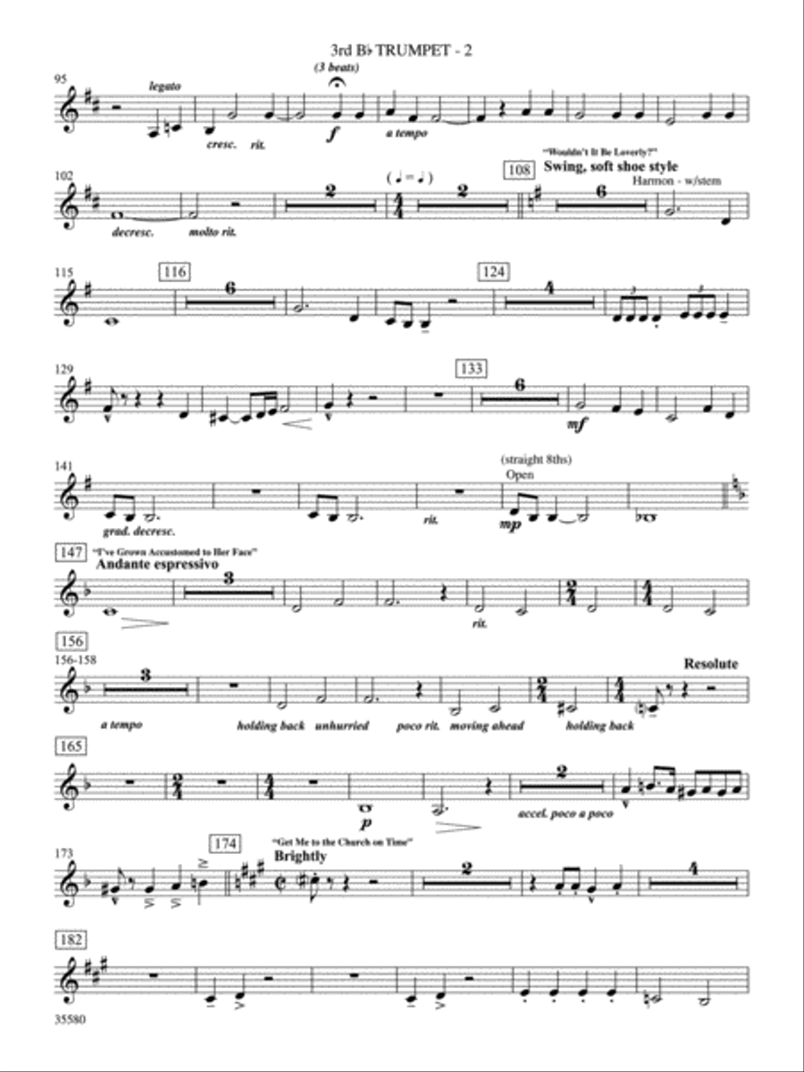 My Fair Lady: 3rd B-flat Trumpet B-Flat Trumpet scores gallery preview page 2