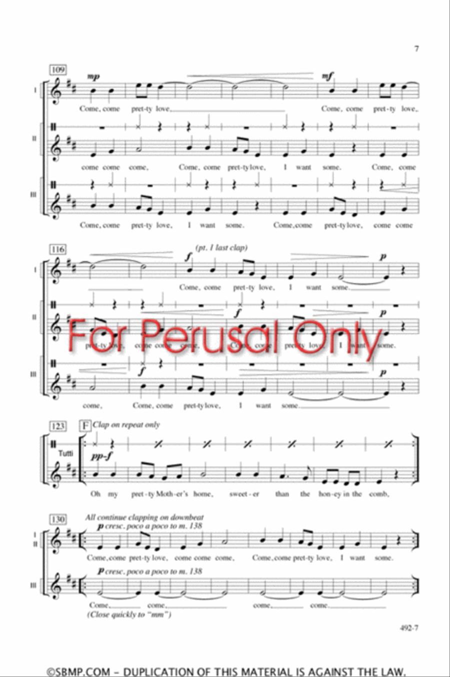 Come, Pretty Love - SSA Octavo SSA scores gallery preview page 6
