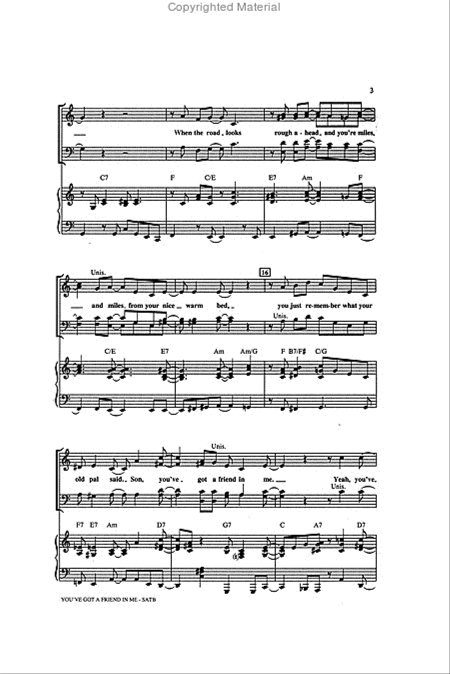 You've Got a Friend in Me 4-Part scores gallery preview page 3