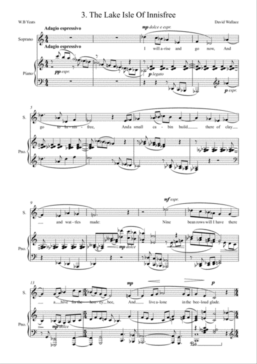 The Lake Isle of Innisfree Voice scores gallery preview page 1