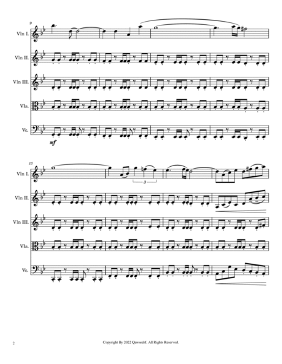 B Rossette B Rossette String Quintet scores gallery preview page 2
